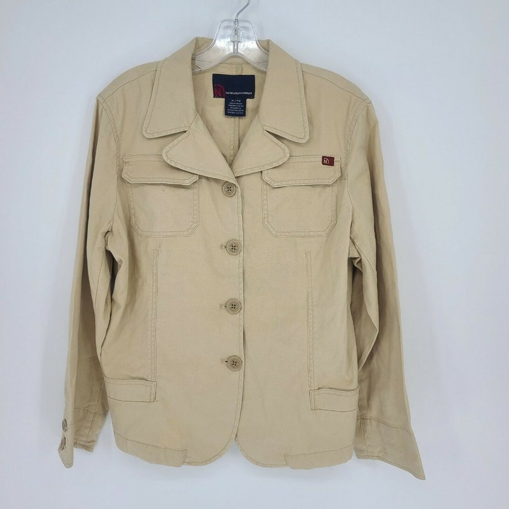 Nautica Jeans company Vintage Linen Jacket XL